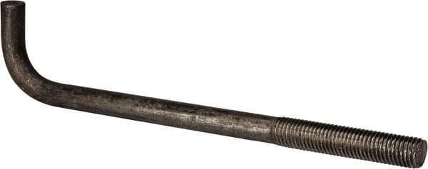 Value Collection - 3/4-10, 12" OAL Bent Anchor Bolt - Grade 2 Steel - Exact Industrial Supply