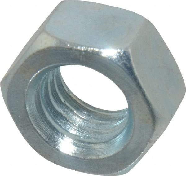 Value Collection - M12x1.75 Metric Coarse Steel Right Hand Hex Nut - 19mm Across Flats, 10mm High, Zinc-Plated Finish - Exact Industrial Supply