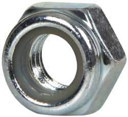 Value Collection - M6x1.00 Metric Coarse Grade 8 Hex Lock Nut with Nylon Insert - 6mm High, Zinc-Plated Finish - Exact Industrial Supply
