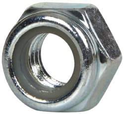 Value Collection - M8x1.25 Metric Coarse Grade 8 Hex Lock Nut with Nylon Insert - 8mm High, Zinc-Plated Finish - Exact Industrial Supply
