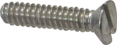 Value Collection - #4-40 UNC, 1/2" OAL Slotted Drive Machine Screw - Flat Head, Grade 18-8 Stainless Steel, Uncoated, Without Washer - Exact Industrial Supply
