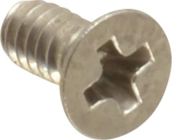 Value Collection - #4-40 UNC, 1/4" OAL Phillips Drive Machine Screw - Flat Head, Grade 18-8 Stainless Steel, Uncoated, Without Washer - Exact Industrial Supply