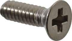 Value Collection - #4-40 UNC, 3/8" OAL Phillips Drive Machine Screw - Flat Head, Grade 18-8 Stainless Steel, Uncoated, Without Washer - Exact Industrial Supply