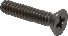 Value Collection - #4-40 UNC, 1/2" OAL Phillips Drive Machine Screw - Flat Head, Grade 18-8 Stainless Steel, Uncoated, Without Washer - Exact Industrial Supply