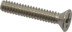 Value Collection - #4-40 UNC, 5/8" OAL Phillips Drive Machine Screw - Flat Head, Grade 18-8 Stainless Steel, Uncoated, Without Washer - Exact Industrial Supply