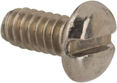 Value Collection - #4-40 UNC, 1/4" Length Under Head Slotted Drive Machine Screw - Pan Head, Grade 18-8 Stainless Steel, Uncoated, Without Washer - Exact Industrial Supply