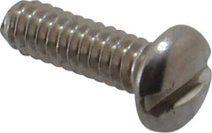 Value Collection - #4-40 UNC, 3/8" Length Under Head Slotted Drive Machine Screw - Pan Head, Grade 18-8 Stainless Steel, Uncoated, Without Washer - Exact Industrial Supply