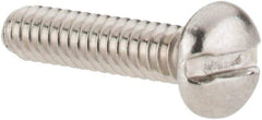 Value Collection - #4-40 UNC, 1/2" Length Under Head Slotted Drive Machine Screw - Pan Head, Grade 18-8 Stainless Steel, Uncoated, Without Washer - Exact Industrial Supply