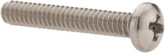 Value Collection - #4-40 UNC, 3/4" Length Under Head Phillips Drive Machine Screw - Pan Head, Grade 18-8 Stainless Steel, Uncoated, Without Washer - Exact Industrial Supply