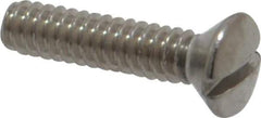 Value Collection - #4-40 UNC, 1/2" OAL Slotted Drive Machine Screw - Oval Head, Grade 18-8 Stainless Steel, Uncoated, Without Washer - Exact Industrial Supply