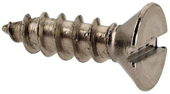 Value Collection - #6 Flat Head Slotted Sheet Metal Screw - Stainless Steel, 1/2" OAL, Grade 18-8 - Exact Industrial Supply