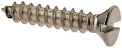 Value Collection - #6 Flat Head Slotted Sheet Metal Screw - Stainless Steel, 3/4" OAL, Grade 18-8 - Exact Industrial Supply