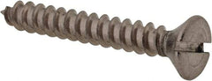 Value Collection - #6 Flat Head Slotted Sheet Metal Screw - Stainless Steel, 1" OAL, Grade 18-8 - Exact Industrial Supply