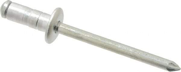 RivetKing - Size 62-64 Dome Head Aluminum Multi Grip Blind Rivet - Steel Mandrel, 0.062" to 1/4" Grip, 3/8" Head Diam, 0.192" to 0.196" Hole Diam, 0.519" Length Under Head, 3/16" Body Diam - Exact Industrial Supply