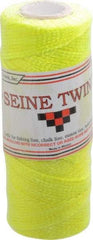 Value Collection - Nylon Braided Twine - 155 Lbs. Breaking Strength, Yellow - Exact Industrial Supply
