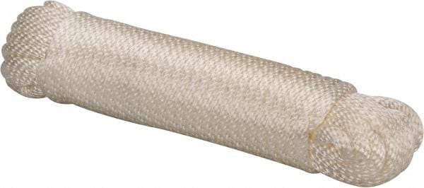 Value Collection - 50' Max Length Nylon Braided Cord - 1/4" Diam, 1,250 Lb Capacity - Exact Industrial Supply