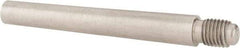 Value Collection - Size 6, 0.339" Large End Diam, Passivated Stainless Steel 5/16-24 Threaded Taper Pin - Grade 303, 18-8, 2-1/2 Pin Length - Exact Industrial Supply