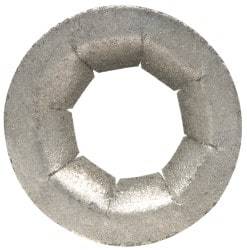 Au-Ve-Co Products - 17/32" OD, Spring Steel Push Nut - Zinc-Plated, 1/4" Shaft Diam - Exact Industrial Supply