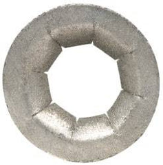 Au-Ve-Co Products - 17/32" OD, Spring Steel Push Nut - Zinc-Plated, 1/4" Shaft Diam - Exact Industrial Supply
