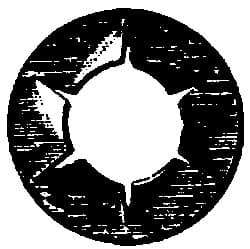 Value Collection - M14x2.00 Screw, 25mm OD, Spring Steel Push Nut - Black Phosphate - Exact Industrial Supply