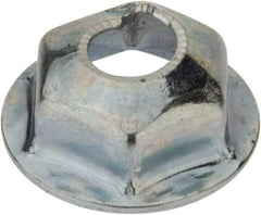 Au-Ve-Co Products - 1/4-20, 19/32" OD, 7/16" Width Across Flats Washer Lock Nut - Zinc-Plated Spring Steel, For Use with Threaded Fasteners - Exact Industrial Supply