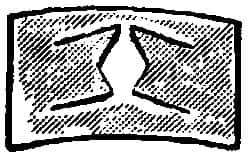 Au-Ve-Co Products - 3/8" Long x 9/16" Wide, Rectangular Speed Nut - 5/32" Hole Diam, Spring Steel, Black Phosphate Finish, For Nonthreaded Fasteners - Exact Industrial Supply