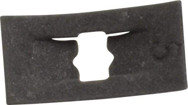 Au-Ve-Co Products - 1/4" Long x 7/16" Wide, Rectangular Speed Nut - 3/32" Hole Diam, Spring Steel, Black Phosphate Finish, For Nonthreaded Fasteners - Exact Industrial Supply