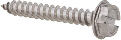Value Collection - #6 Hex Washer Head Slotted Sheet Metal Screw - Stainless Steel, 1" Length Under Head, Grade 18-8 - Exact Industrial Supply