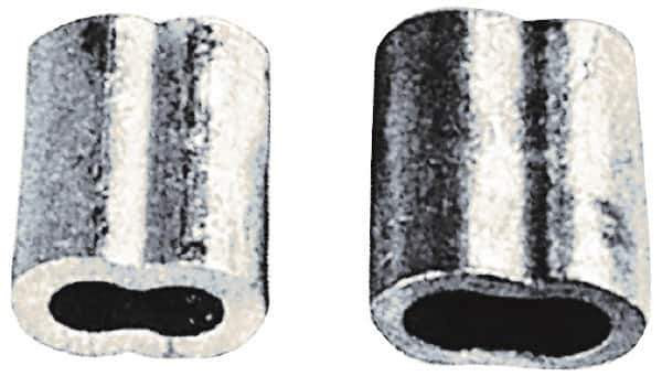 Value Collection - 5/16" Oval Compression Sleeve - Aluminum - Exact Industrial Supply