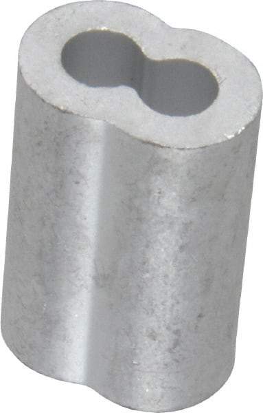 Value Collection - 3/16" Oval Compression Sleeve - Aluminum - Exact Industrial Supply
