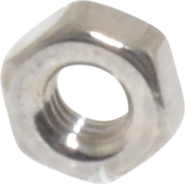 Value Collection - M3x0.50 Stainless Steel Right Hand Hex Nut - 5.5mm Across Flats, 2.4mm High, Uncoated - Exact Industrial Supply