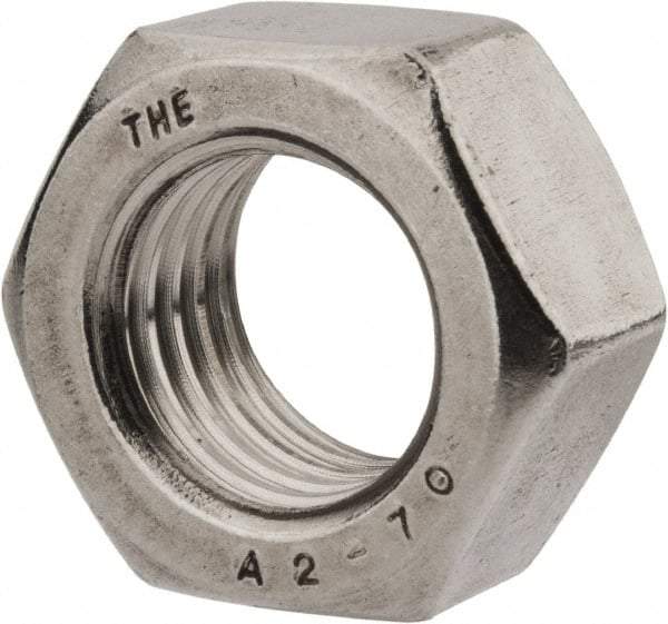 Value Collection - M24x3.00 Stainless Steel Right Hand Hex Nut - 36mm Across Flats, 19mm High, Uncoated - Exact Industrial Supply