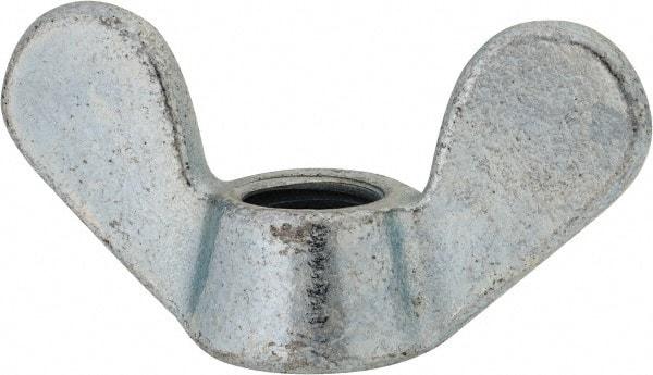 Value Collection - M20x2.50, Zinc Plated, Iron Standard Wing Nut - 7mm Wing Span, 44mm Wing Span - Exact Industrial Supply