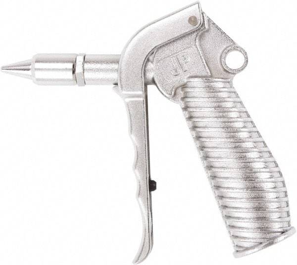 Value Collection - 230 Max psi Quiet Safety Nozzle Pistol Grip Blow Gun - 1/4 NPT Inlet, Chrome Plated Aluminum - Exact Industrial Supply