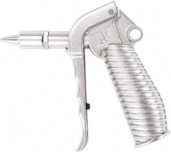 Value Collection - 230 Max psi Quiet Safety Nozzle Pistol Grip Blow Gun - 1/4 NPT Inlet, Chrome Plated Aluminum - Exact Industrial Supply