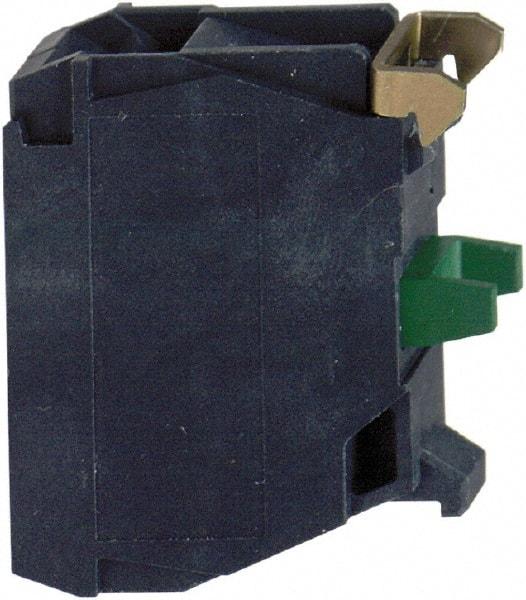 Square D - Multiple Amp Levels, Electrical Switch Contact Block - 120 VAC, 125 VDC, 240 VAC, 250 VDC, and 600 VAC/VDC, Screw Terminal, 22mm Hole, For Use with XB4, XB5 - Exact Industrial Supply