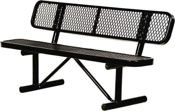 Vestil - 6' Long x 20" Wide, Steel Bench Seat - Exact Industrial Supply