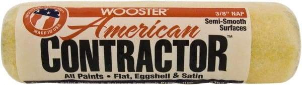 Wooster Brush - 3/8" Nap, 9" Wide Paint Roller - Medium Texture, Synthetic Knit - Exact Industrial Supply
