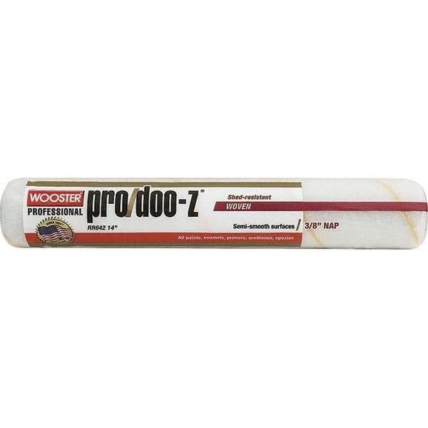 Wooster Brush - 3/8" Nap, 14" Wide Paint Roller - Medium Texture, Woven - Exact Industrial Supply