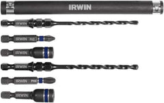 Irwin - 7 Piece 3/16" & 1/4" Concrete Anchor Installation Kit - For Use with Impact Drivers and Rotary Drills - Exact Industrial Supply