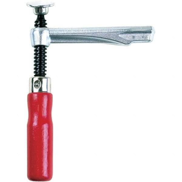 Bessey - 2,000 Lb Clamping Pressure, Steel, Straight Handle, SLV Bar & Pipe Clamping Arm - 5-1/2" Throat Depth - Exact Industrial Supply
