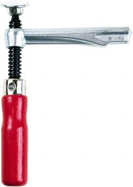 Bessey - 1,450 Lb Clamping Pressure, Steel, Straight Handle, SLV Bar & Pipe Clamping Arm - 4-3/4" Throat Depth - Exact Industrial Supply