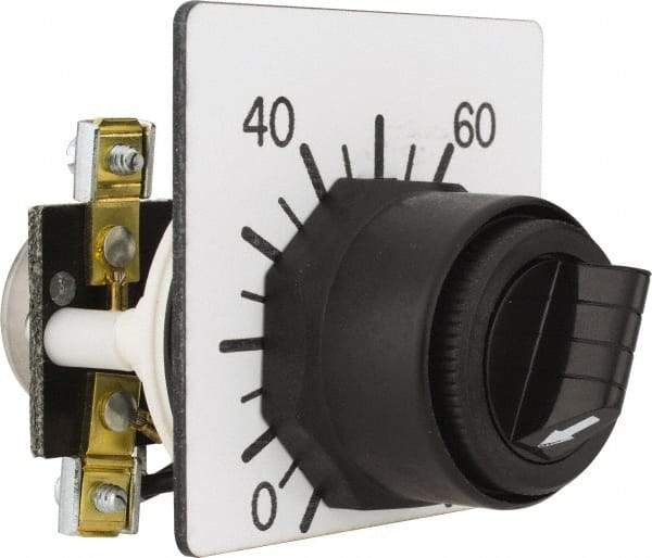 Square D - 10,000 Ohm, 30mm, 300 VAC Potentiometer - 2 Watts, Nonilluminated, Knob Operated, NEMA 4, 13 - Exact Industrial Supply