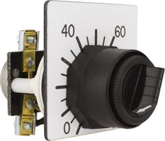 Square D - 10,000 Ohm, 30mm, 300 VAC Potentiometer - 2 Watts, Nonilluminated, Knob Operated, NEMA 4, 13 - Exact Industrial Supply