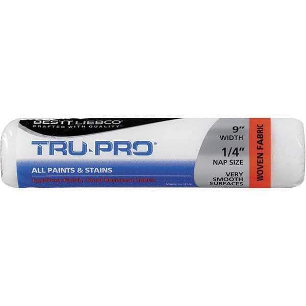 Bestt-Liebco - 1/4" Nap, 9" Wide Paint Roller Cover - Smooth Texture, Woven - Exact Industrial Supply