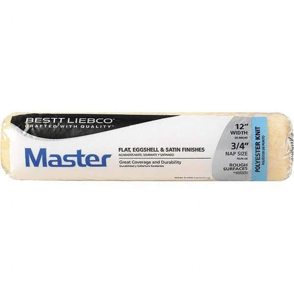 Bestt-Liebco - 3/4" Nap, 12" Wide Paint Roller Cover - Smooth Texture, Polyester - Exact Industrial Supply