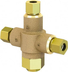 Acorn Engineering - 3/8" Pipe, 125 Max psi, Lead Free Brass Water Mixing Valve & Unit - 4 GPM at 45 psi Flow Rate, Comp End Connections - Exact Industrial Supply
