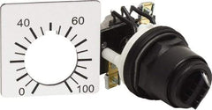 Square D - 2,500 Ohm, 30mm, 300 VAC Potentiometer - 2 Watts, Nonilluminated, Knob Operated, NEMA 4, 13 - Exact Industrial Supply