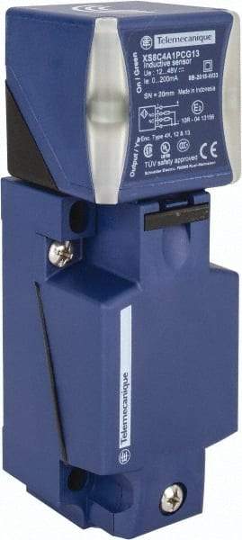 Telemecanique Sensors - PNP, NO/NC, 20mm Detection, Rectangular, Inductive Proximity Sensor - 4 Wires, IP65, IP67, IP69, 12 to 48 VDC, 40mm Long x 117mm Wide - Exact Industrial Supply