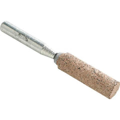 WALTER Surface Technologies - 3/8" Head Diam, Cylinder End, Aluminum Oxide Mounted Point - Black, Medium Grade, 37,210 RPM - Exact Industrial Supply